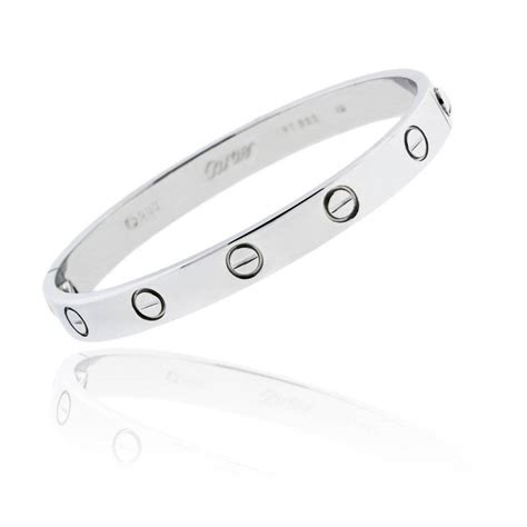 silver love bracelet cartier|cartier love bracelet price euros.